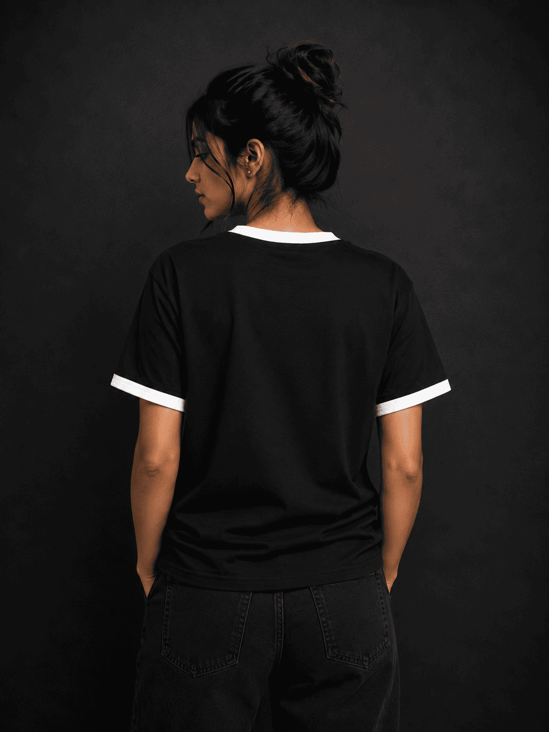 Maroon Off White Unisex Ringer T-Shirt