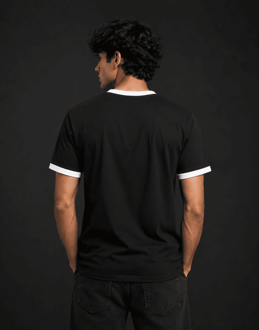 White Black Unisex Ringer T-Shirt
