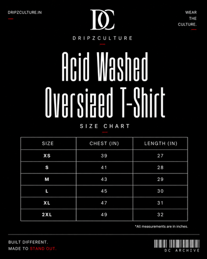 Unisex Acid Washed Oversized Tee
