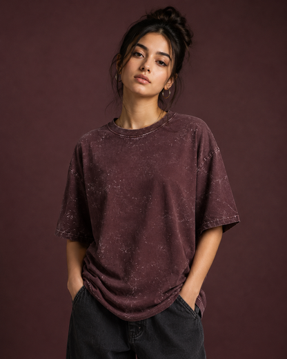 Unisex Acid Washed Oversized Tee