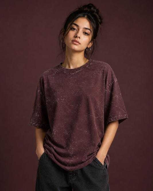 Unisex Acid Washed Oversized Tee