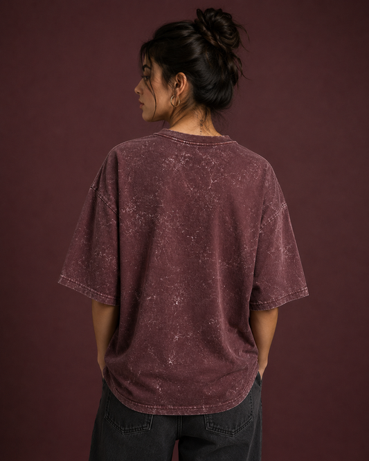 Unisex Acid Washed Oversized Tee