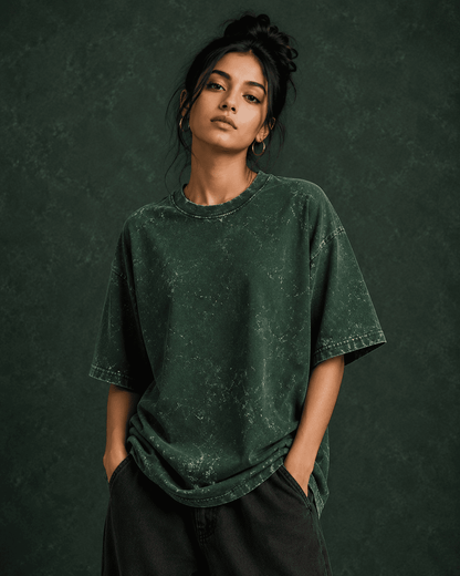 Unisex Acid Washed Oversized Tee