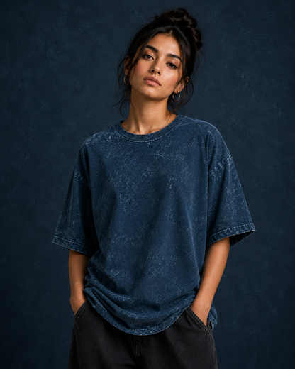 Unisex Acid Washed Oversized Tee