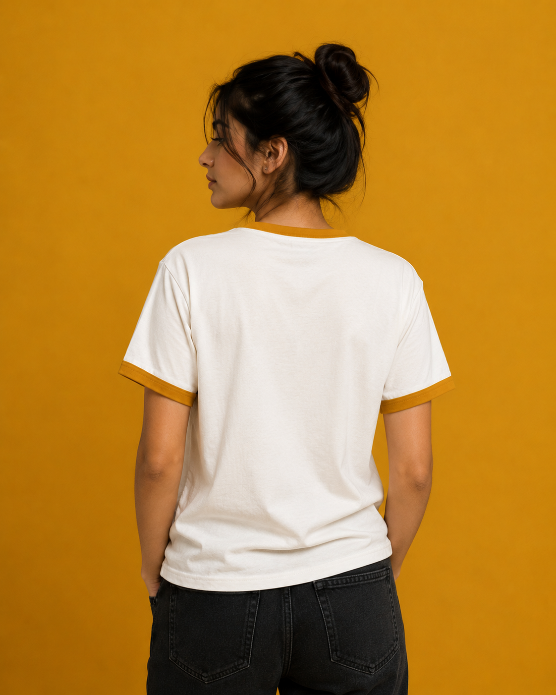 Maroon Off White Unisex Ringer T-Shirt