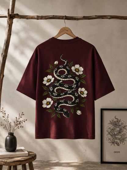 Serpent Bloom Oversized T-Shirt