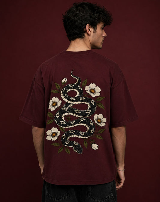 Serpent Bloom Oversized T-Shirt