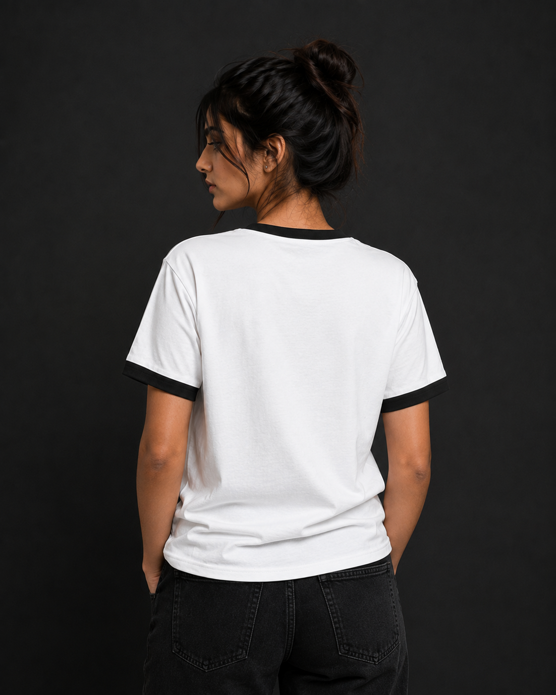 Maroon Off White Unisex Ringer T-Shirt