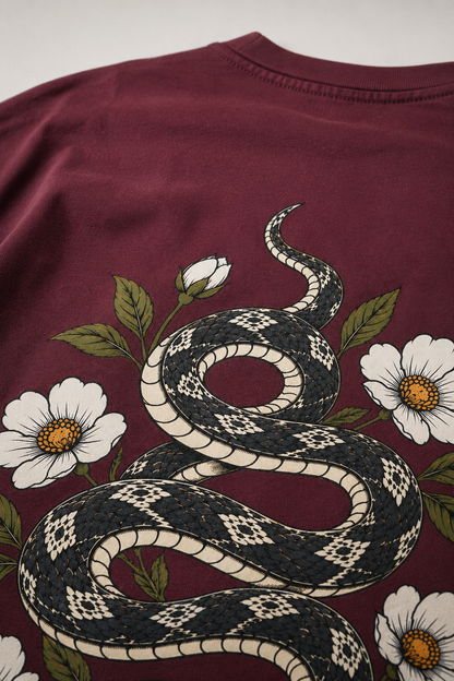 Serpent Bloom Oversized T-Shirt